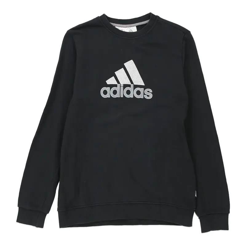 Age 14 Adidas Spellout Sweatshirt - Large Black Cotton Blend