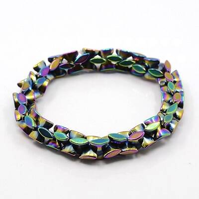 Fashion Non-Magnetic Synthetic Hematite Stretchy Bracelets