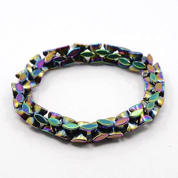 Fashion Non-Magnetic Synthetic Hematite Stretchy Bracelets