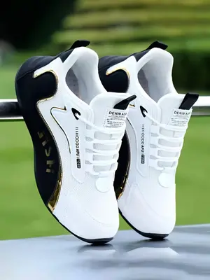 Men's Summer Sporty Lace Up Low Top Color Block Sneakers, Men's Back To School Athletic Shoes 2024, Casual Comfortable Breath...