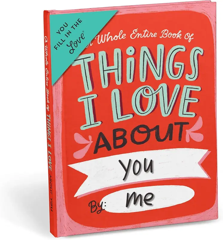 About You Book Fill in the Love Fill-in-the-Blank Book Gift Journal, 4.10 x 5.40-inches