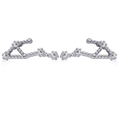 Cubic Zirconia Constellation Stud Earrings