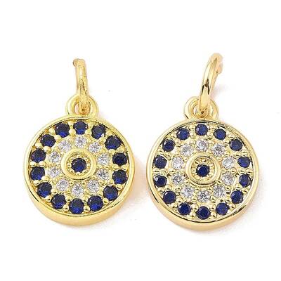 Real 18K Gold Plated Brass Micro Pave Cubic Zirconia Pendants