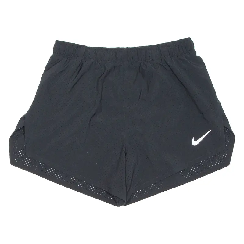 NIKE Mesh Lining Womens Sports Shorts Black S W26