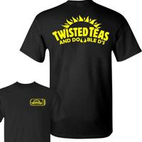 Twisted Teas and Double D's T-Shirt - Full-Color Unisex Tee for Men & Women, Funny Drinking Shirt, Casual Cotton Party Wear