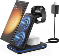 3 in 1 Wireless Charger for Samsung Smartphone , JoyGeek 18W Travel Fast Charging Stand for Galaxy Cellphone Watch5 Pro/4/3/A...