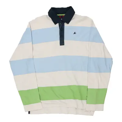 Kappa Striped Rugby Shirt - Large Block Colour Cotton