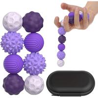 Purple Magnetic Sensing Pressure Ball Set, Male Grip Strength Enhancer, Texture Grip|Silicone Structure, Various Patterns, Du...