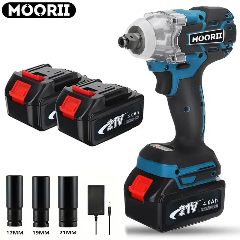 Electric Impact Wrench, 3 In 1 Cordless Electric Impact Wrench Drill Screwdriver with Brushless Motor, Professional Power To...