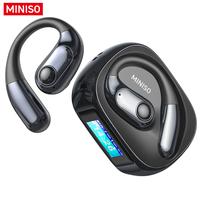 MINISO MS193 OWS wireless earphones LCD display Bluetooth 6.0 earphones, waterproof and sweatproof HIFI sound quality, chargi...