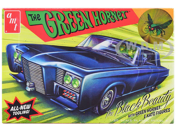 Skill 2 Model Kit Black Beauty The Green Hornet (1966–1967) TV Series with Green Hornet and Kato Figures 1/25 Scale Mo...