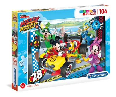 Clementoni Topolino e la Roadster Puzzle Unisex 5+ anni 104 pezzi