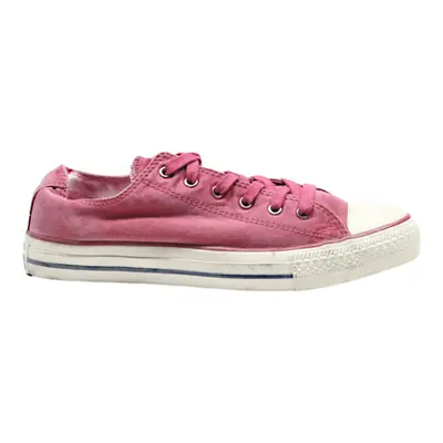 CONVERSE Low Top Trainers Pink Canvas Womens UK 7