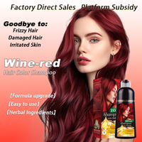 【Factory sales】 Wine-Red Hair Dye, Quick-Action Hair Coloring Shampoo, Hair Care, Plant Extracts, Long-Lasting Formula Ha...