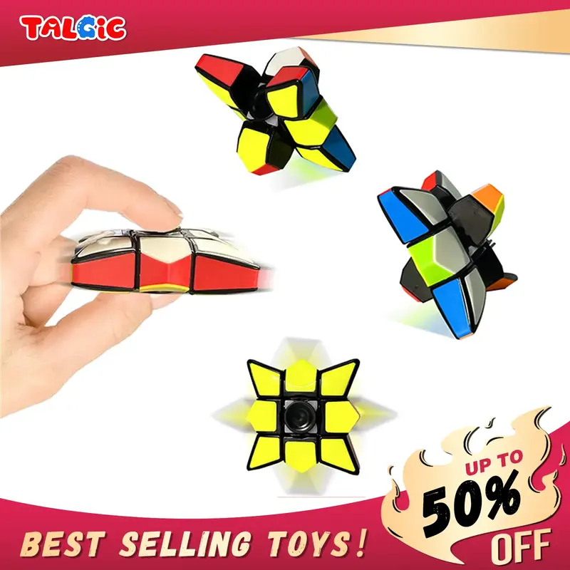 [Cart Add-On] Talgic Fidget Spinner Toy for Kids Adults, Rubik's cube style, Idea Anxiety Decompression Fidget Toy, Stress Re...