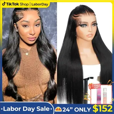 【24'' Only $152】Alipearl Hair Pre Braided Wig Stylist Pre Cut Ready To Go Glueless Straight 13x4 Lace Human Hair Lace Fro...