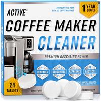 ACTIVE Coffee Machine Cleaner Descaler Tablets - 24 Count, Compatible with Nespresso, Keurig, Ninja, Delonghi, Miele, Coffee ...