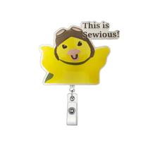 Cute Duck Design Badge Holder, 1 Count Retractable Badge Clip, ID Card Holder for Students Office Staff Doctors Nurses Teache...
