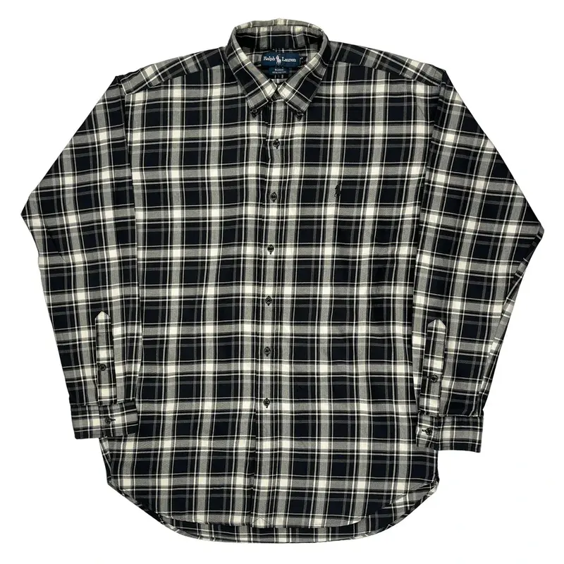 Ralph Lauren Shirt - Medium Black & White Cotton