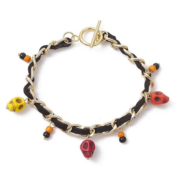Halloween Aluminium Twisted Curb Chains Bracelets