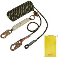 VEVOR Vertical Lifeline Assembly, 0.55'' x 50' Fall Protection Rope with 30 KN Breaking Tension, Polyester Roofing Rope with ...