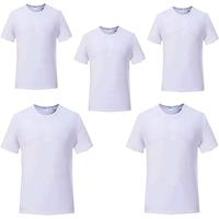 4 Pack Sublimation White Polyester T-Shirt - Unisex - Anti-Wrinkle & Moisture-Wicking - All Seasons