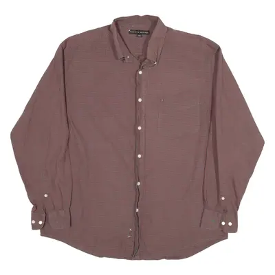 TOMMY HILFIGER Shirt Red Check Long Sleeve Mens L