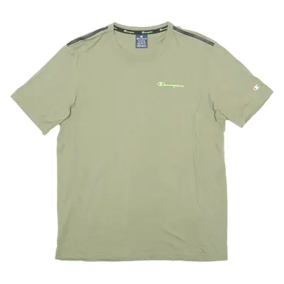 CHAMPION Mens T-Shirt Green M