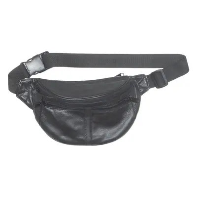 Womens Bum Bag Black Leather Faux Leather