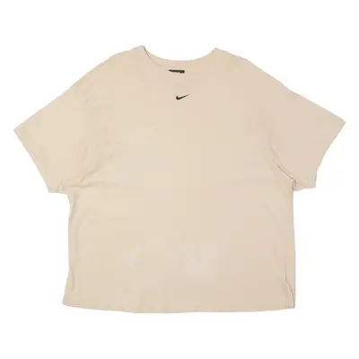 NIKE Mens T-Shirt Beige XL