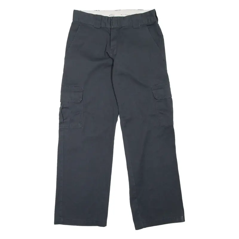 DICKIES Cargo Style Workwear Mens Trousers Black Relaxed Straight W30 L30