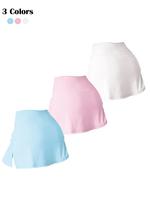 Women's Solid Color High Waist Gym Skort, Casual Comfy Breathable Skort for Golf Tennis, Ladies Sportswear for All Seasons