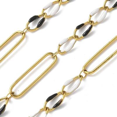 304 Stainless Steel Enamel Figaro Chains