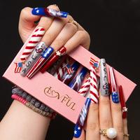 (New Customer Only) Lovful 10Pcs Unique Design Handmade Acrylic Press on Nails Salon Quality Nails