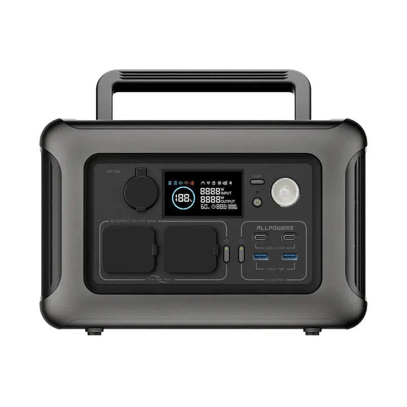 ALLPOWERS R600 Portable Power Station 600W 299Wh LiFeP04 Battery R600-Black