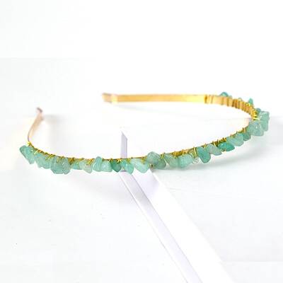 Natural Green Aventurine Hair Bands