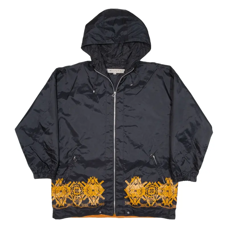MERYLL Mens Jacket Black Hooded XL