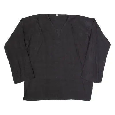 Womens Top Black V-Neck Long Sleeve XL