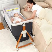 Baby Bassinet sleeper,3 in 1 Bassinet Bedside Sleeper with Wheels,Mosquito Net,6 Height Adjustable Easy Folding Portable Baby...