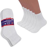 DIAMOND STAR Diabetic Ankle Socks, Non-Binding Circulatory Doctor Approved Cushion Cotton Quarter Socks for Men’s Women’s...