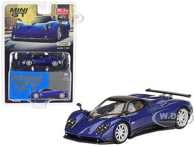 Pagani Zonda F Blu Argentina Blue Metallic with Black Top Limited Edition to 3000 pieces Worldwide 1/64 Diecast Model Car by ...
