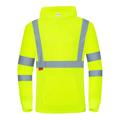 ProtectX Men's High Visibility Light Weight Hooded Long Sleeve Safety Shirts for Construction 3-Pack Menswear Reflective Clo...