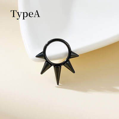 316 Surgical Stainless Steel Spike Hoop Nose Rings