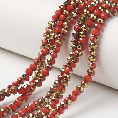 Electroplate Opaque Glass Beads Strands