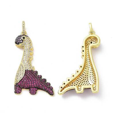 Brass Micro Pave Cubic Zirconia Pendants