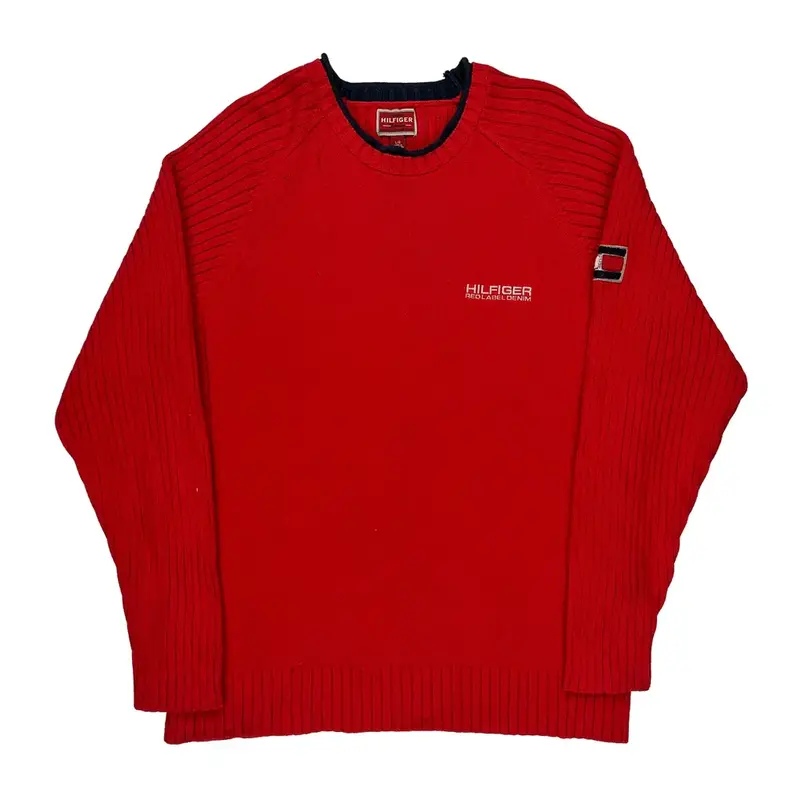 Tommy Hilfiger Jumper - Large Red Cotton