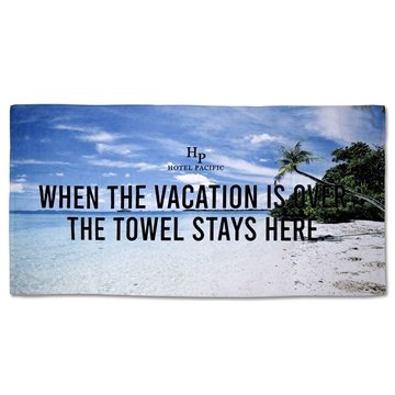 1 Customized Dye Sublimated Standard Beach Towel - Cotton Blend & ...