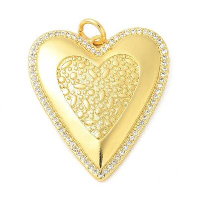 Brass Micro Pave Cubic Zirconia Pendants
