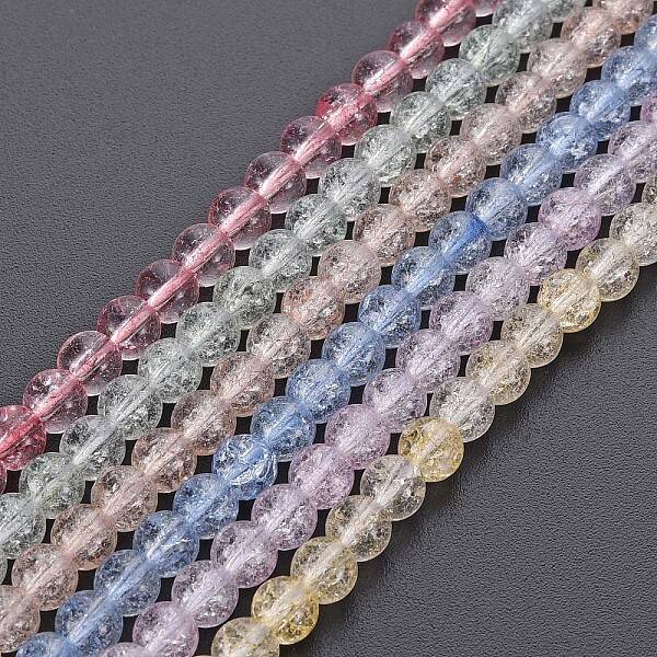 Crackle Glass Beads Strands