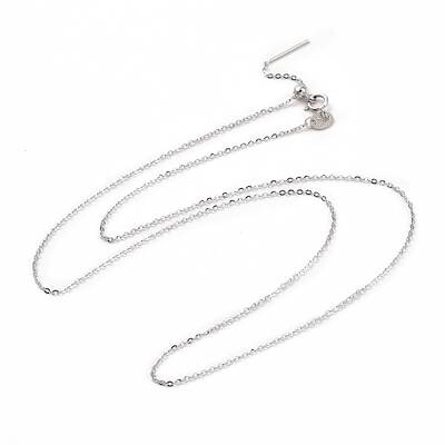 Anti-Tarnish Rhodium Plated 925 Sterling Silver Beadable Necklaces